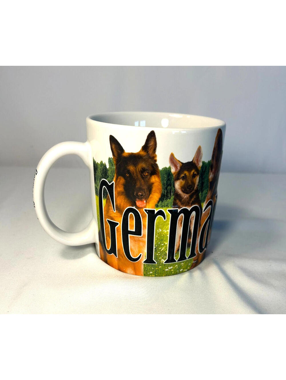 America Ware Sherman Shepherd Dog 3D Raised Large 16oz. Ceramic Coffee Cup Mug